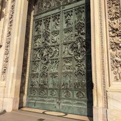 The front door of the Duomo.