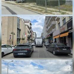 Noch einmal durch das stark frequentierte Patras durchgefahren 🚐 ...