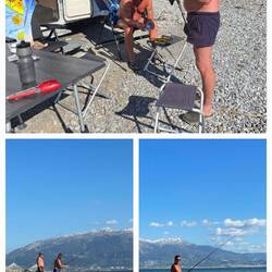 Ein Angelversuch wird gestartet 🎣 🐟 .... angeln wird für die beiden sicher kein Hobby werden 🤔😅