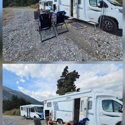 Angekommen auf unserem Stellplatz in Makyneia für die nächsten 2 Tage 👌😍