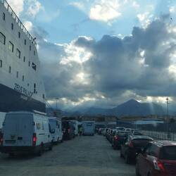 Warten aufs "Einschiffen"