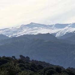Sierras covered in snow