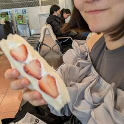 Agis Favorit, Erdbeersandwich (mit Schlagobers) - gewöhnungsbedürftig