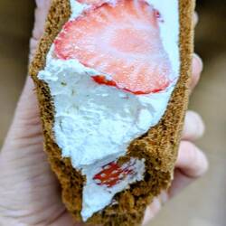 Erdbeer Sandwich, beim dritten mal hats mir dann auch geschmeckt