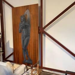 Dali painted seated, to do this the easel moved through two floors.