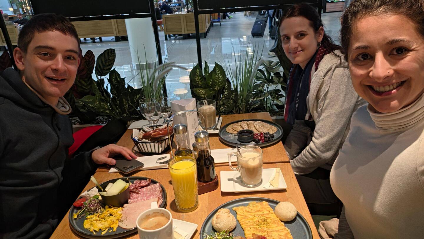 Frühstück im Münchner Flughafen