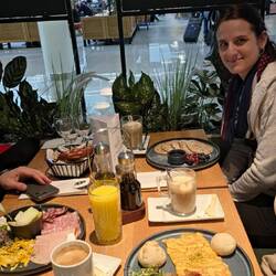 Frühstück im Münchner Flughafen