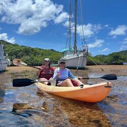 Start der Paddeltour von der Kaline aus, leider mit viel Sargassum