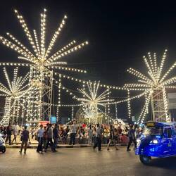 We’d landed during the annual World Heritage festival. Ayutthaya was lit by thousands of lights