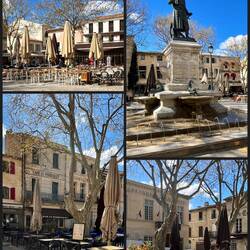 Der Hauptplatz, massig Restaurants, aber bei dem Wind ... rrrh