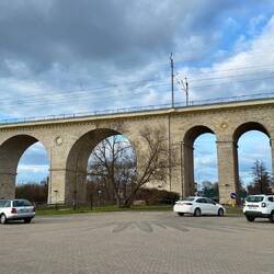 Viadukt aus dem 19. Jahrhundert direkt an unserem Übernachtungsplatz