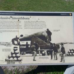 Die größte Glattlaufkanone wurde im Fort installiert aber niemals im Kampf eingesetzt.