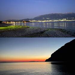 ..zum langsamen Abschied genießen wir noch immer den Anblick auf Patras u.die Peloponnes gegenüber🍀❣️