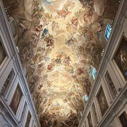 ceiling of the Sacristy, painted by Luca Giordano 17th century