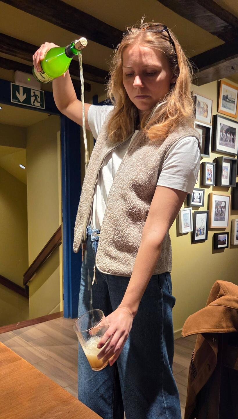 Txakoli, a lovely white wine served from a height