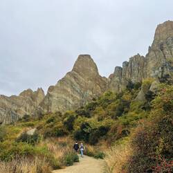 Halt bei den Clay Cliffs