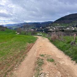 Jonction avec la via fluvia après Bourg Argental