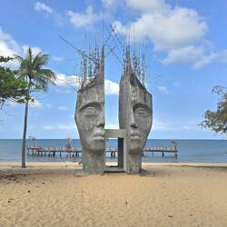 Cool sculptures along the ride