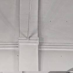 Holes in the ceiling are intentional, behind them are clay pots to enhance acoustics.