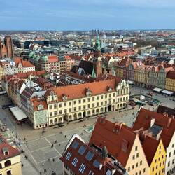 Wir werden mit einer tollen Aussicht auf den Markplatz belohnt...