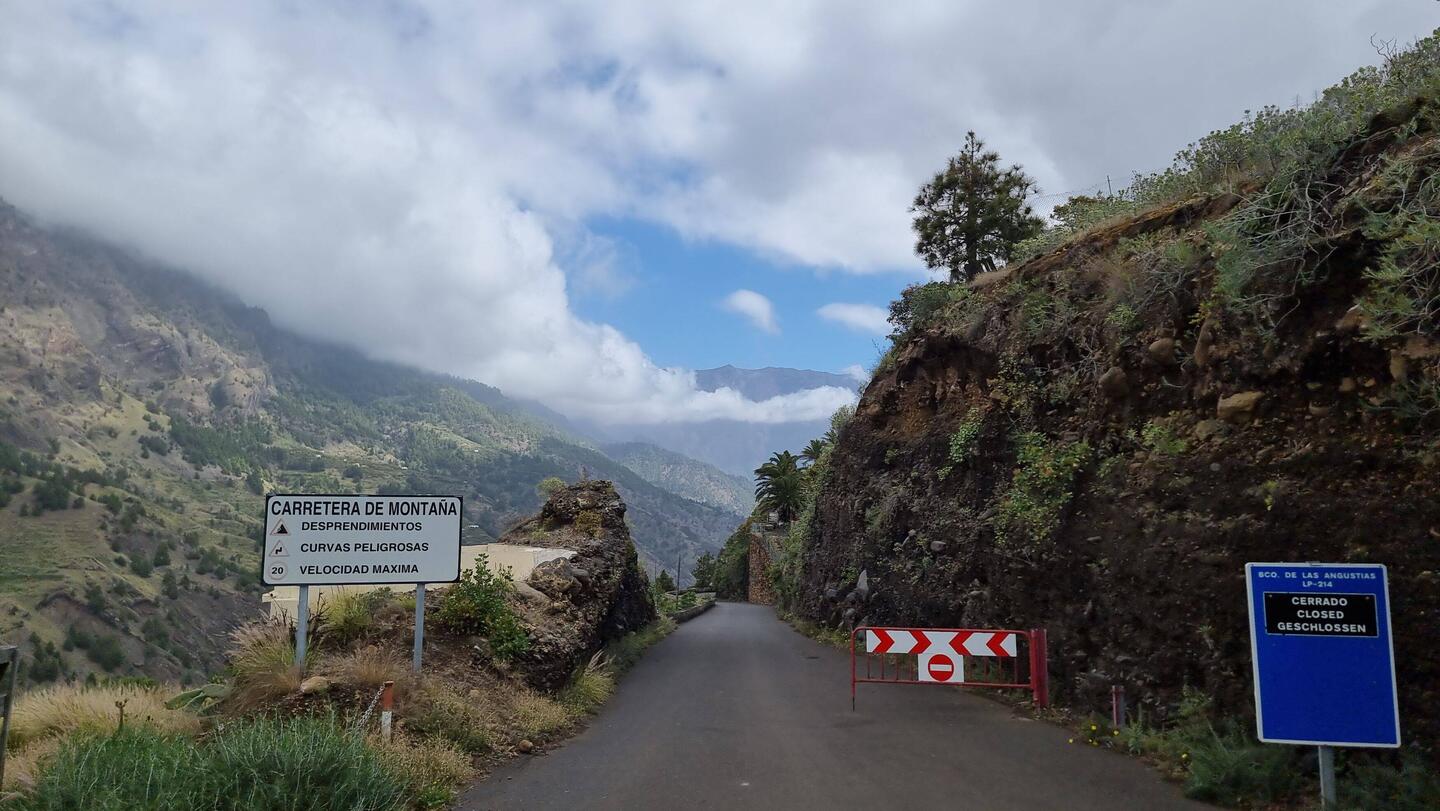 Der Zugang Nationalpark Caldera de Taburiente ist gesperrt.