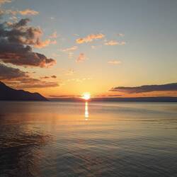 Sonnenuntergang am Genfer See