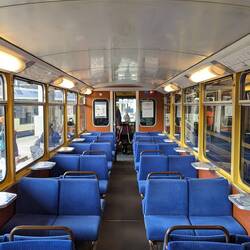 Interieur der Zahnradbahn Montreux - Rochers de Naye