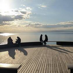 Abendstimmung in Montreux am Genfer See