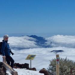 Blick auf den Wolkenwasserfall