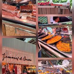 Neben Fleischprodukten gibt's auch Paella in allen Varianten