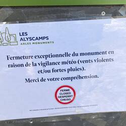 Cemetery closed due to wind!