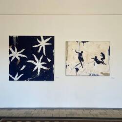 Exhibition by Pierre Marie Brisson. He designed the poster for the bullfighting.