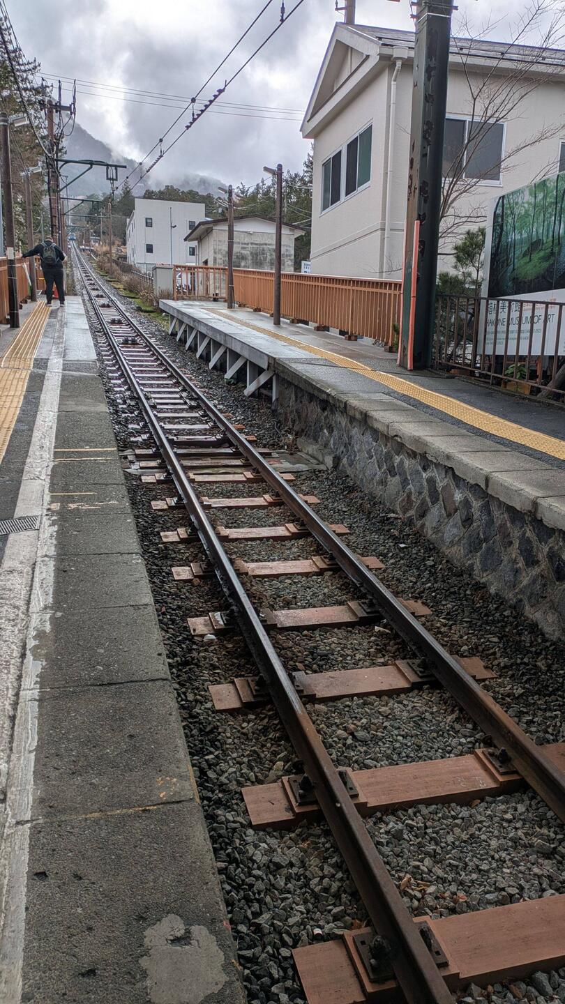 Die Zahnradbahn von Hakone Gora nach Sounzan, wo unser Ryokan war.