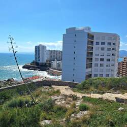 Blick vom Mirador auf Hotels und die Bucht