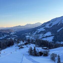 Blick am Morgen auf Riezlern