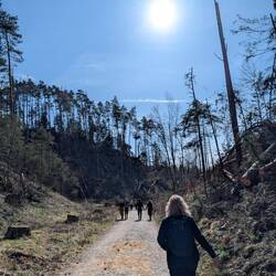 mit vielen anderen Wanderern