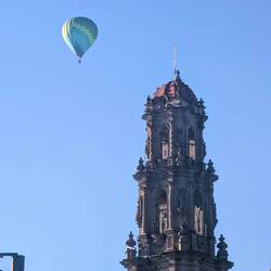 Die Ballone kommen zurück vom Pyramiden Rundflug