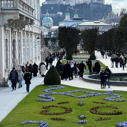 Blick vom Schloss über den Dom auf die Burg