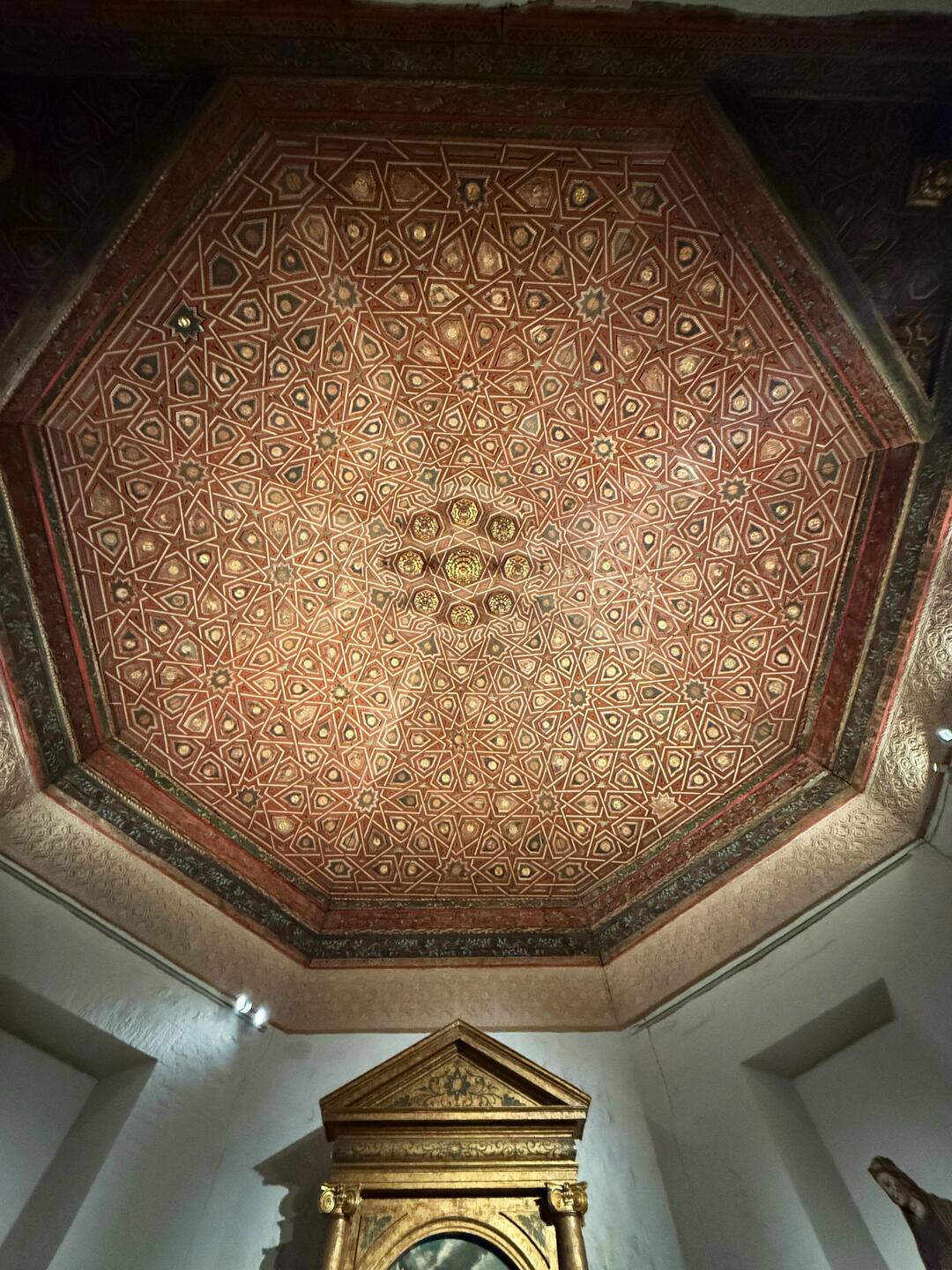 15th-century Mudéjar-style coffered ceiling