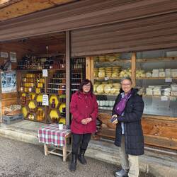 A stall in our mountain drive where we bought a jar of sheep's yoghurt.