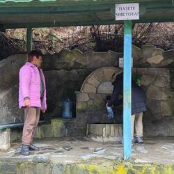 There are places all through the mountains to collect water