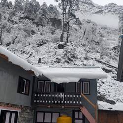 Da oben links habe ich geschlafen