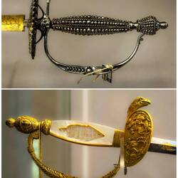 Hilts of swords for deputation ... 18th century (top) and 19th century.