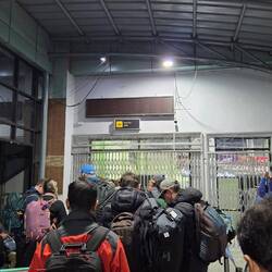 Früh am Flughafen sein lohnt sich - ob die Flüge gehen werden wir noch sehen