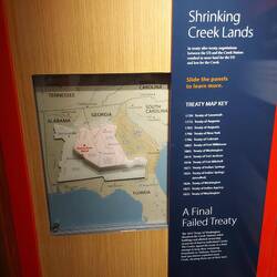 Die einzelnen Verträge die das Creek Land immer mehr schrumpfen ließen.