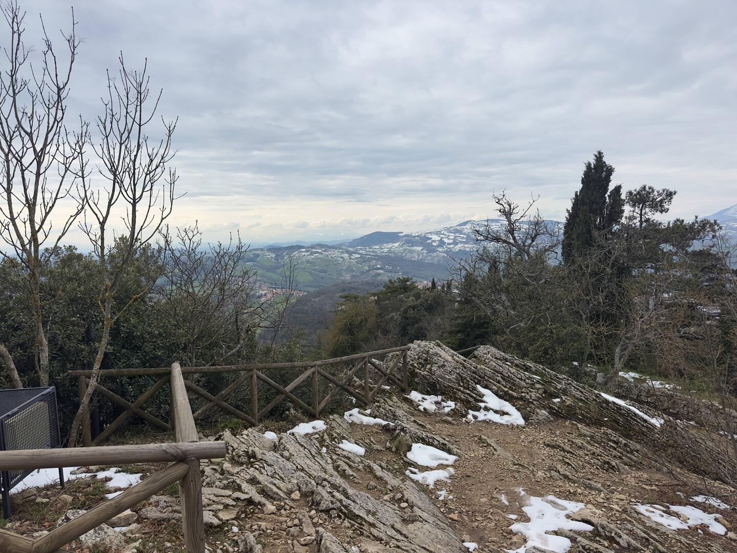 The view from the base of Montale Tower.