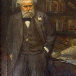 Painting of Carducci in Elvira's bedroom at Casa Carducci — Bologna, Italy.