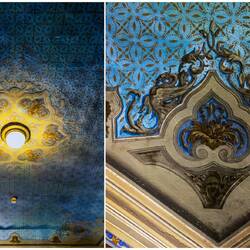 Ceiling detail from the library of Casa Carducci — Bologna, Italy.