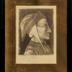 Carducci's study ... portrait of Dante ... Casa Carducci — Bologna, Italy.