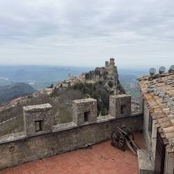 Guaita Tower as seen from Cesta Tower.